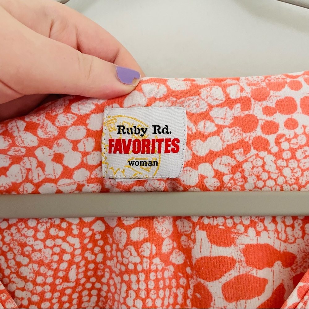 Ruby Rd. Women's Peach Patterned Blouse - image 4